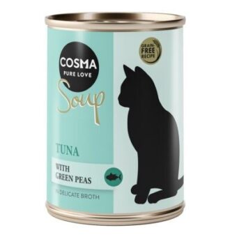 24x100g Cosma Soup Tonhal & zöldborsó nedves macskatáp - Kisállat kiegészítők webáruház - állateledelek