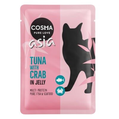 24x100g Cosma Thai/Asia tonhal & rákhús nedves macskatáp - Kisállat kiegészítők webáruház - állateledelek
