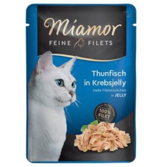 24x100g Miamor finom filék tonhal rák-aszpikban nedves macskatáp - Kisállat kiegészítők webáruház - állateledelek