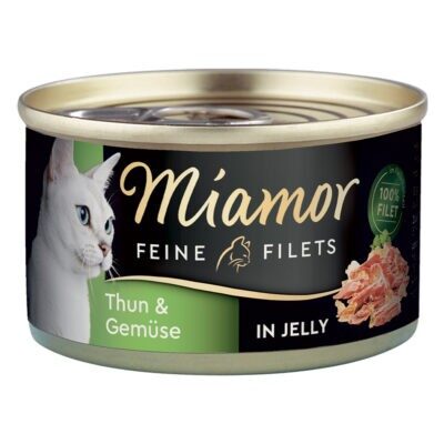 24x100g Miamor finom filék tonhal & zöldség aszpikban táplálékkiegészítő macskaeledel - Kisállat kiegészítők webáruház - állateledelek