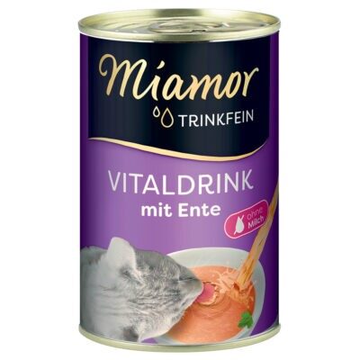 24x135ml Miamor Trinkfein Vitaldrink italkoncentrátum kiscicáknak - kacsa - Kisállat kiegészítők webáruház - állateledelek