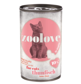 24x140g zoolove Tonhal nedves macskatáp - Kisállat kiegészítők webáruház - állateledelek