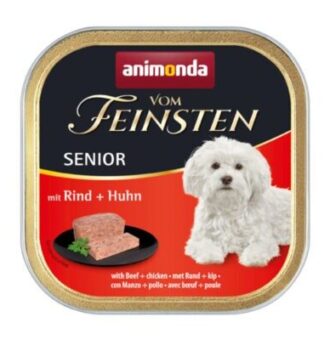 24x150g animonda Vom Feinsten Senior nedves kutyatáp-marha & csirke - Kisállat kiegészítők webáruház - állateledelek