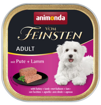 24x150g animonda vom Feinsten nedves kutyatáp-Adult gabonamentes - pulyka & bárány - Kisállat kiegészítők webáruház - állateledelek