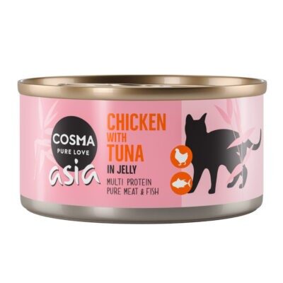 24x170g Cosma Asia aszpikban nedves macskatáp- Csirke & tonhal - Kisállat kiegészítők webáruház - állateledelek