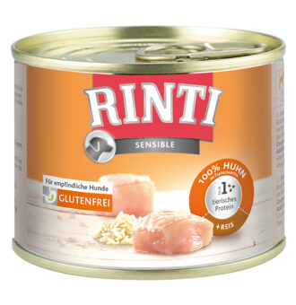 24x185g RINTI Sensible csirke & rizs nedves kutyatáp - Kisállat kiegészítők webáruház - állateledelek