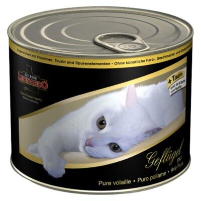 24x200g Leonardo All Meat Szárnyas pur nedves macskatáp - Kisállat kiegészítők webáruház - állateledelek