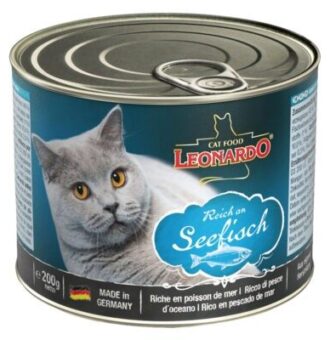 24x200g Leonardo All Meat Tengeri hal nedves macskatáp - Kisállat kiegészítők webáruház - állateledelek