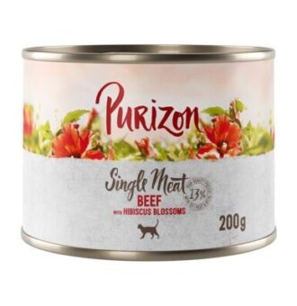 24x200g  Purizon Single Meat Marha & hibiszkuszvirág nedves macskatáp - Kisállat kiegészítők webáruház - állateledelek