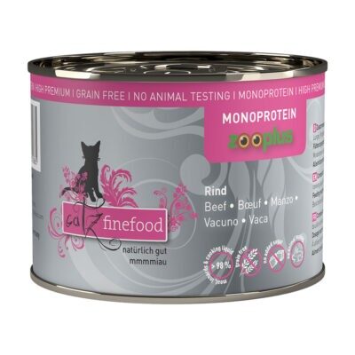 24x200g catz finefood Monoprotein zooplus marha nedves macskatáp - Kisállat kiegészítők webáruház - állateledelek