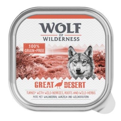 24x300g Wolf of Wilderness Adult nedves kutyatáp-Great Desert - pulyka - Kisállat kiegészítők webáruház - állateledelek