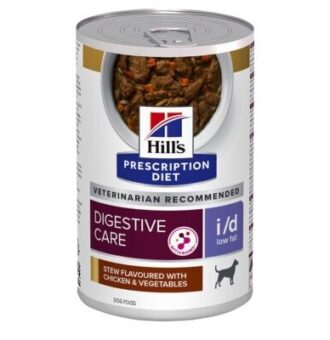 12x354g Hill's Prescription Diet i/d Low Fat Digestive Care Ragu csirke nedves kutyatáp - Kisállat kiegészítők webáruház - állateledelek