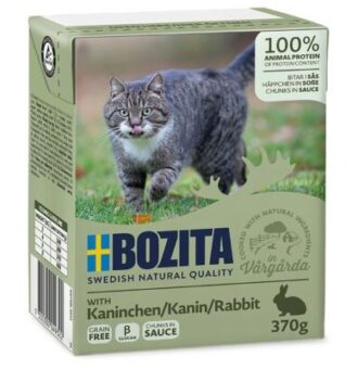 24x370g Bozita falatoknedves macskatáp- Nyúl szószban - Kisállat kiegészítők webáruház - állateledelek