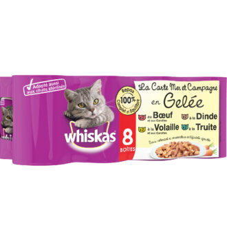24x390g Whiskas La Carte Hal- és húsválogatás aszpikban nedves macskatáp - Kisállat kiegészítők webáruház - állateledelek