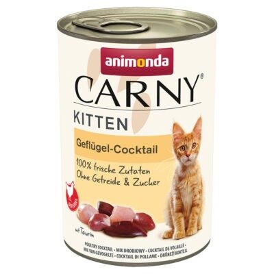12x400g Animonda Carny Kitten nedves macskatáp- Szárnyas-koktél - Kisállat kiegészítők webáruház - állateledelek
