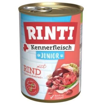 RINTI ínyenceknek gazdaságos csomag 12 x 400 g - Junior: marha - Kisállat kiegészítők webáruház - állateledelek