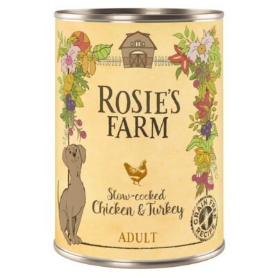 24x400g Rosie's Farm Adult nedves kutyatáp- Csirke & pulyka - Kisállat kiegészítők webáruház - állateledelek