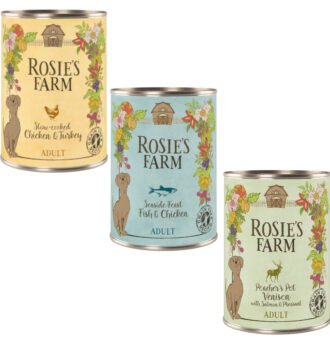 24x400g Rosie's Farm Adult nedves kutyatáp- Mix I. 3 fajtával: csirke