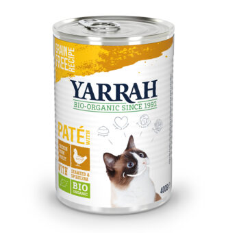 24x400g Yarrah pástétom bio csirke nedves macskatáp - Kisállat kiegészítők webáruház - állateledelek