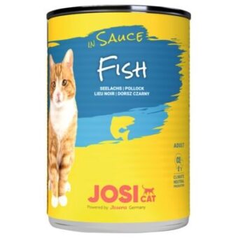 24x415g JosiCat hal szószban nedves macskatáp - Kisállat kiegészítők webáruház - állateledelek