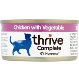 24x75g Thrive Complete csirke & zöldség nedves macskatáp - Kisállat kiegészítők webáruház - állateledelek