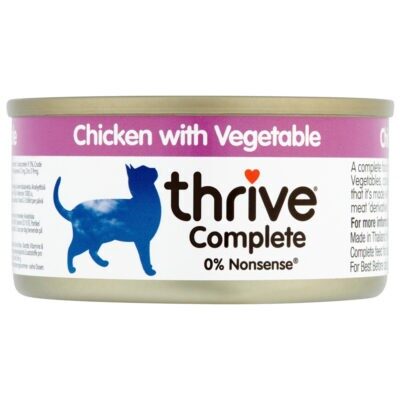 24x75g Thrive Complete csirke & zöldség nedves macskatáp - Kisállat kiegészítők webáruház - állateledelek
