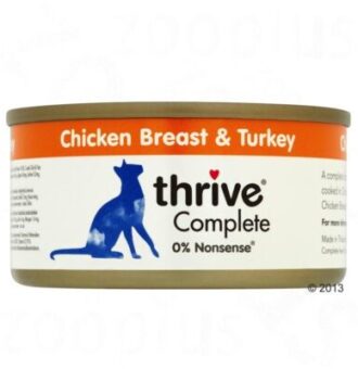 24x75g Thrive Complete csirkemell & pulyka nedves macskatáp - Kisállat kiegészítők webáruház - állateledelek