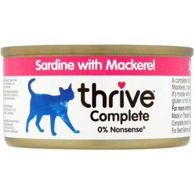 24x75g Thrive Complete szardínia & makréla nedves macskatáp - Kisállat kiegészítők webáruház - állateledelek