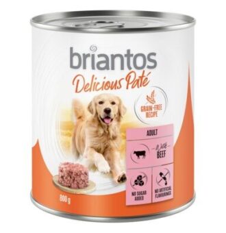 24x800g briantos Delicious Paté Marha nedves kutyatáp dupla zooPontért - Kisállat kiegészítők webáruház - állateledelek