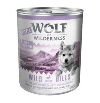 24x800g Little Wolf of Wilderness kutyatáp vegyes csomag - Kisállat kiegészítők webáruház - állateledelek