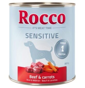 24x800g Rocco Sensitive Marha & sárgarépa nedves kutyatáp - Kisállat kiegészítők webáruház - állateledelek