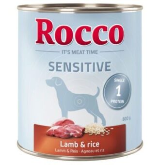 24x800g Rocco Sensitive bárány & rizs nedves kutyatáp - Kisállat kiegészítők webáruház - állateledelek