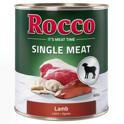24x800g Rocco Single Meat Bárány nedves kutyatáp - Kisállat kiegészítők webáruház - állateledelek