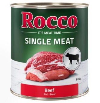 24x800g Rocco Single Meat Marha nedves kutyatáp - Kisállat kiegészítők webáruház - állateledelek