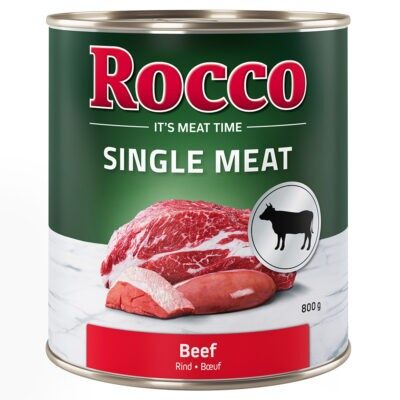 24x800g Rocco Single Meat Marha nedves kutyatáp - Kisállat kiegészítők webáruház - állateledelek