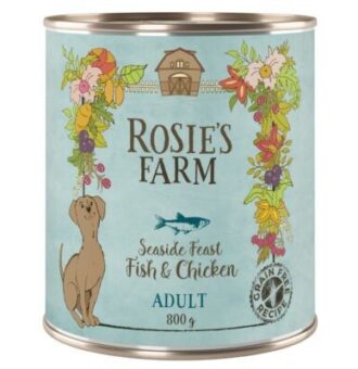 24x800g Rosie's Farm Adult nedves kutyatáp- Hal & csirke - Kisállat kiegészítők webáruház - állateledelek