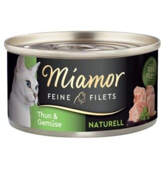 24x80g Miamor Naturelle finom filék tonhal & zöldség nedves macskatáp - Kisállat kiegészítők webáruház - állateledelek