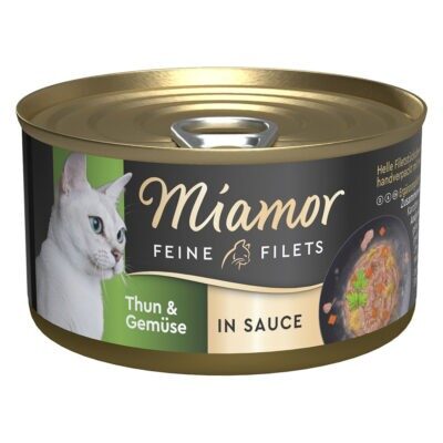 24x85g Miamor finom filék Tonhal & zöldség szószban nedves macskatáp - Kisállat kiegészítők webáruház - állateledelek
