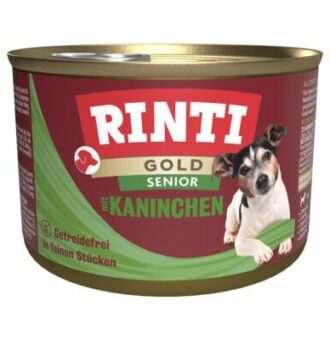 24x85g RINTI Gold Senior nedves kutyatáp - Nyúl - Kisállat kiegészítők webáruház - állateledelek