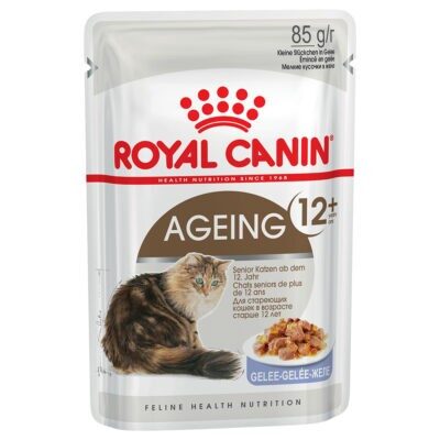 24x85g Royal Canin Ageing 12+ aszpikban nedves macskatáp - Kisállat kiegészítők webáruház - állateledelek