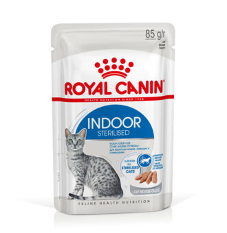 24x85g Royal Canin Indoor Sterilised Mousse nedves macskatáp - Kisállat kiegészítők webáruház - állateledelek