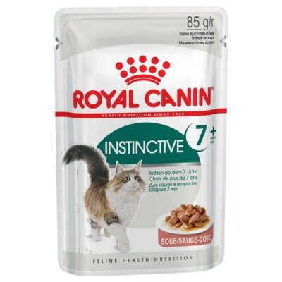 Kiegészítésül 24x85g Royal Canin Instinctive 7+ szószban nedves macskatáp - Kisállat kiegészítők webáruház - állateledelek