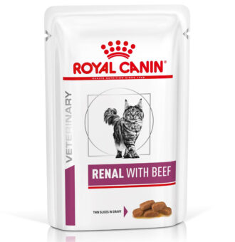 24x85g Royal Canin Veterinary Feline Renal nedves macskatáp-marha - Kisállat kiegészítők webáruház - állateledelek