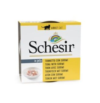 24x85g Schesir aszpikban nedves macskatáp-tonhal & surimi - Kisállat kiegészítők webáruház - állateledelek