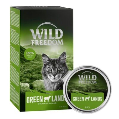 24x85g Wild Freedom Adult tálcás nedves macskatáp- Green Lands - bárány & csirke - Kisállat kiegészítők webáruház - állateledelek