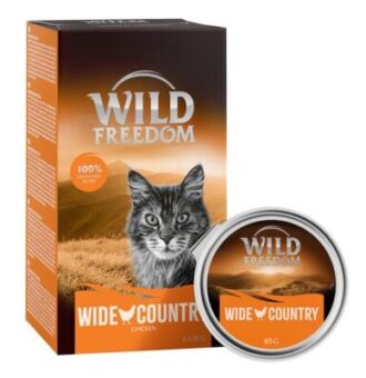 24x85g Wild Freedom Adult tálcás nedves macskatáp- Wide Country - csirke pur - Kisállat kiegészítők webáruház - állateledelek