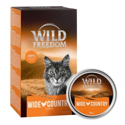 24x85g Wild Freedom Adult tálcás nedves macskatáp- Wide Country - csirke pur - Kisállat kiegészítők webáruház - állateledelek