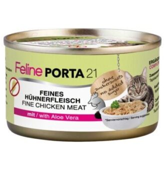 24x90g Feline Porta 21 csirke & aloe vera nedves macskatáp - Kisállat kiegészítők webáruház - állateledelek