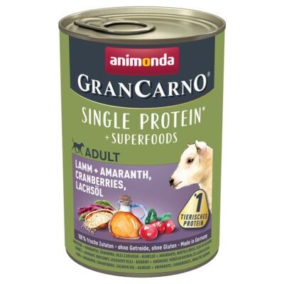 24xx400g animonda GranCarno Adult Superfoods nedves kutyatáp- Bárány + amaránt