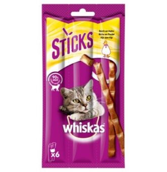 14x 36g Whiskas Sticks - Csirkével gazdagon macskasnack - Kisállat kiegészítők webáruház - állateledelek